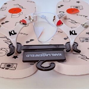 Karl Lagerfeld Paris Flip Flops NWT